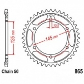 Звезда задняя JT JTR865.49