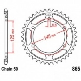 Звезда задняя JT JTR865.49