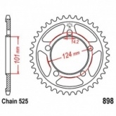 Звезда задняя JT JTR898.41
