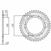 Звезда задняя Sunstar 1-1446-53