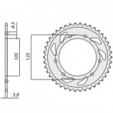 Звезда задняя Sunstar 1-1446-53