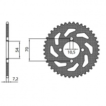 Звезда задняя Sunstar 1-2044-42
