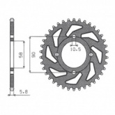 Звезда задняя Sunstar 1-3079-45