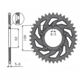Звезда задняя Sunstar 1-3100-39
