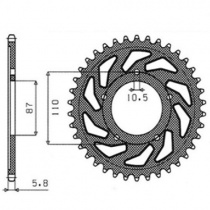 Звезда задняя Sunstar 1-3383-46