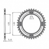 Звезда задняя Sunstar 1-3538-47
