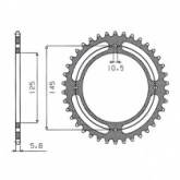 Звезда задняя Sunstar 1-3538-47