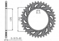 Звезда задняя Sunstar 1-3547-42