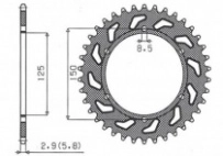 Звезда задняя Sunstar 1-3547-42