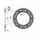 Звезда задняя Sunstar 1-3547-48