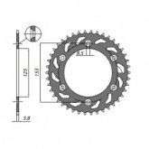 Звезда задняя Sunstar 1-3559-45