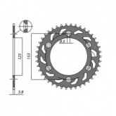 Звезда задняя Sunstar 1-3559-49