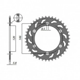 Звезда задняя Sunstar 1-3577-47