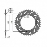 Звезда задняя Sunstar 1-3577-49