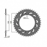 Звезда задняя Sunstar 1-3637-47