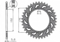 Звезда задняя Sunstar 1-3685-43