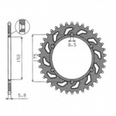Звезда задняя Sunstar 1-3685-48