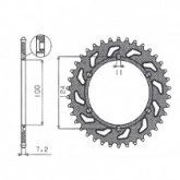 Звезда задняя Sunstar 1-4436-38
