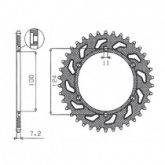 Звезда задняя Sunstar 1-4436-43