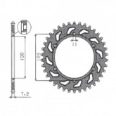 Звезда задняя Sunstar 1-4436-43