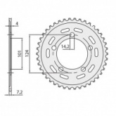 Звезда задняя Sunstar 1-4442-43