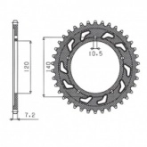 Звезда задняя Sunstar 1-4499-44