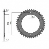 Звезда задняя Sunstar 1-4656-42