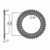 Звезда задняя Sunstar 1-4656-42