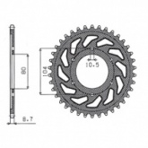 Звезда задняя Sunstar 1-5353-40