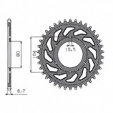 Звезда задняя Sunstar 1-5353-40