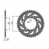 Звезда задняя Sunstar 1-5405-41