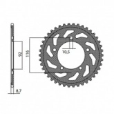 Звезда задняя Sunstar 1-5405-41