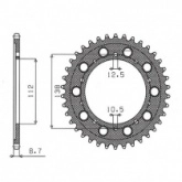 Звезда задняя Sunstar 1-5485-39
