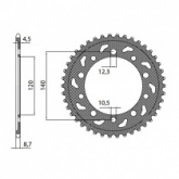 Звезда задняя Sunstar 1-5500-40