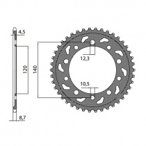 Звезда задняя Sunstar 1-5500-43