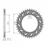 Звезда задняя Sunstar 1-5526-45