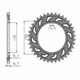 Звезда задняя Sunstar 1-5601-40