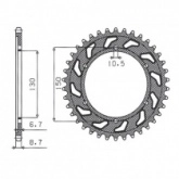 Звезда задняя Sunstar 1-5601-40