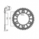 Звезда задняя Sunstar 5-3559-49 Black