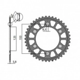 Звезда задняя Sunstar 5-3559-49 Black
