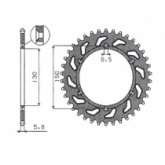 Звезда задняя Sunstar 5-3592-51 Black