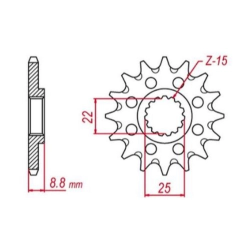 Зірка передня Grosskopf STL1248.13GR