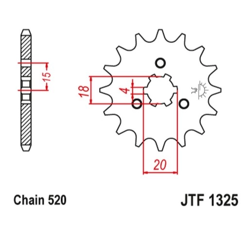 Зірка передня JT JTF1325.11