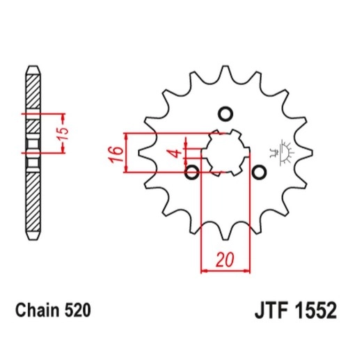 Зірка передня JT JTF1552.11