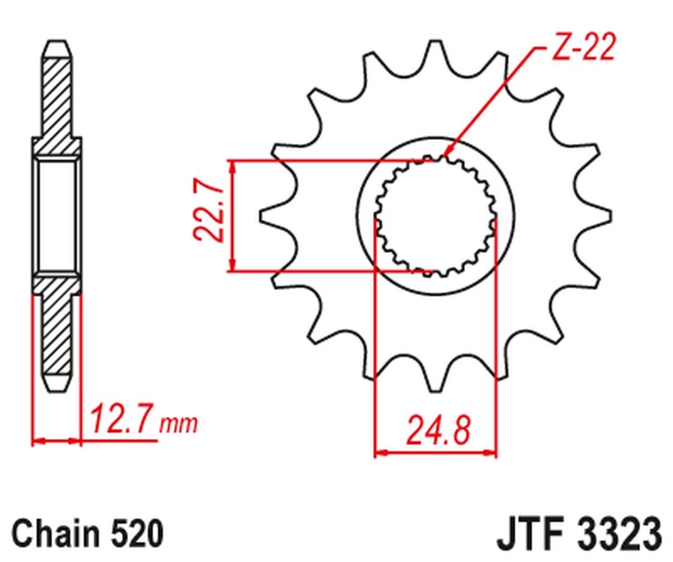Зірка передня JT JTF3323.24