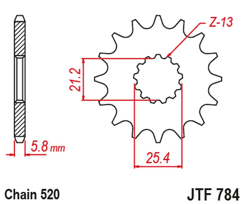 Зірка передня JT JTF784.15