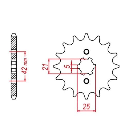 Зірка передня MTX Parts 10-0Y1-13