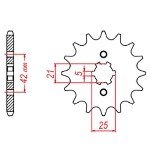 Зірка передня MTX Parts 10-0Y1-16