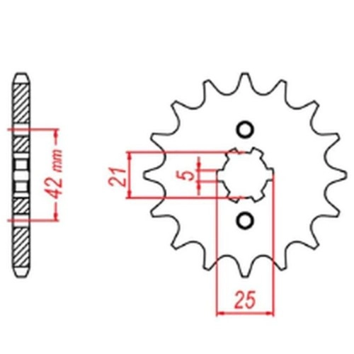 Зірка передня MTX Parts 10-103-14