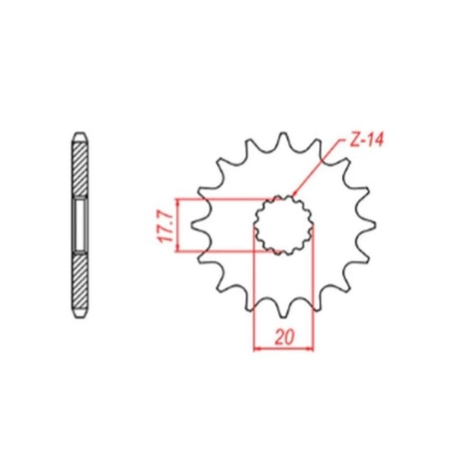 Зірка передня MTX Parts 10-2HG-13